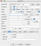 Mac OS X entry form